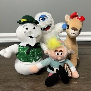 Rudolph the Red Nosed Reindeer Plush Characters Set Bumble Hermey Sam Clarice